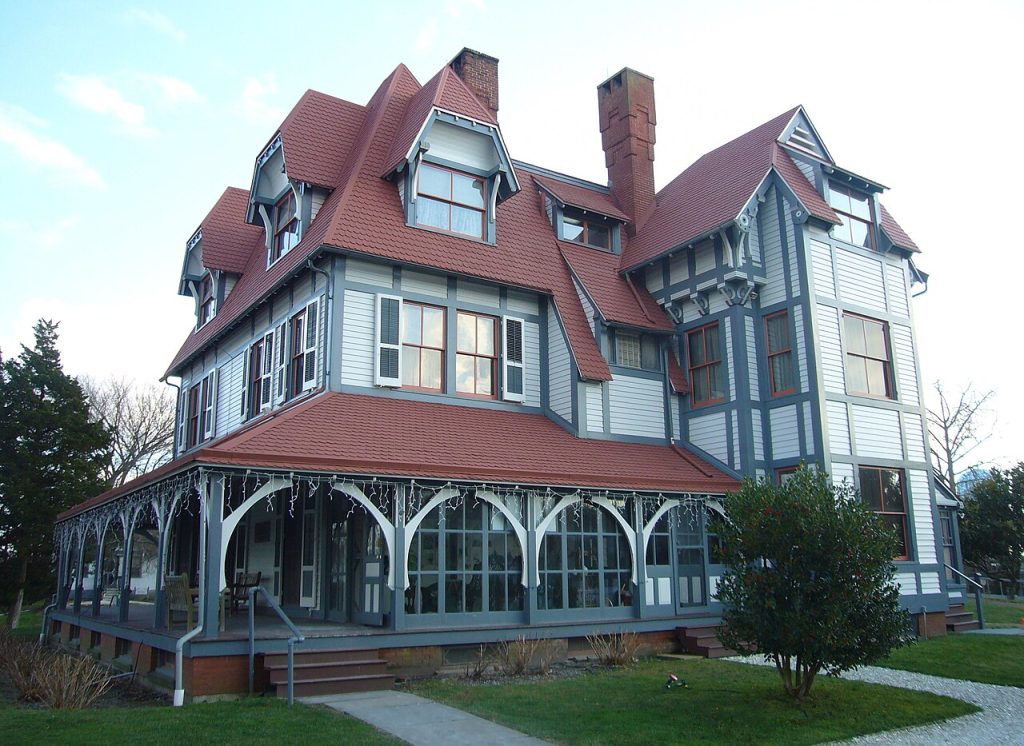 The Emlen Physick Estate in Cape May with winter wreaths