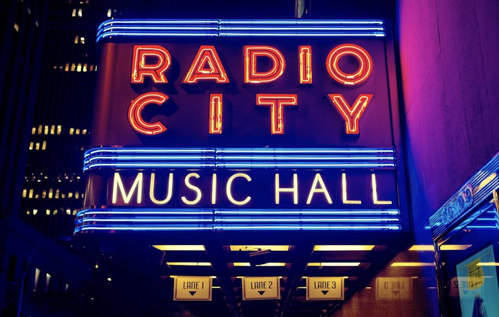 Radio City Music Hall marquee